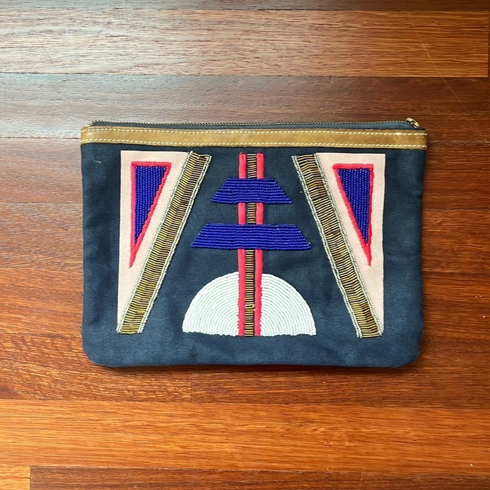 SASS & BIDE the back seat beaded clutch